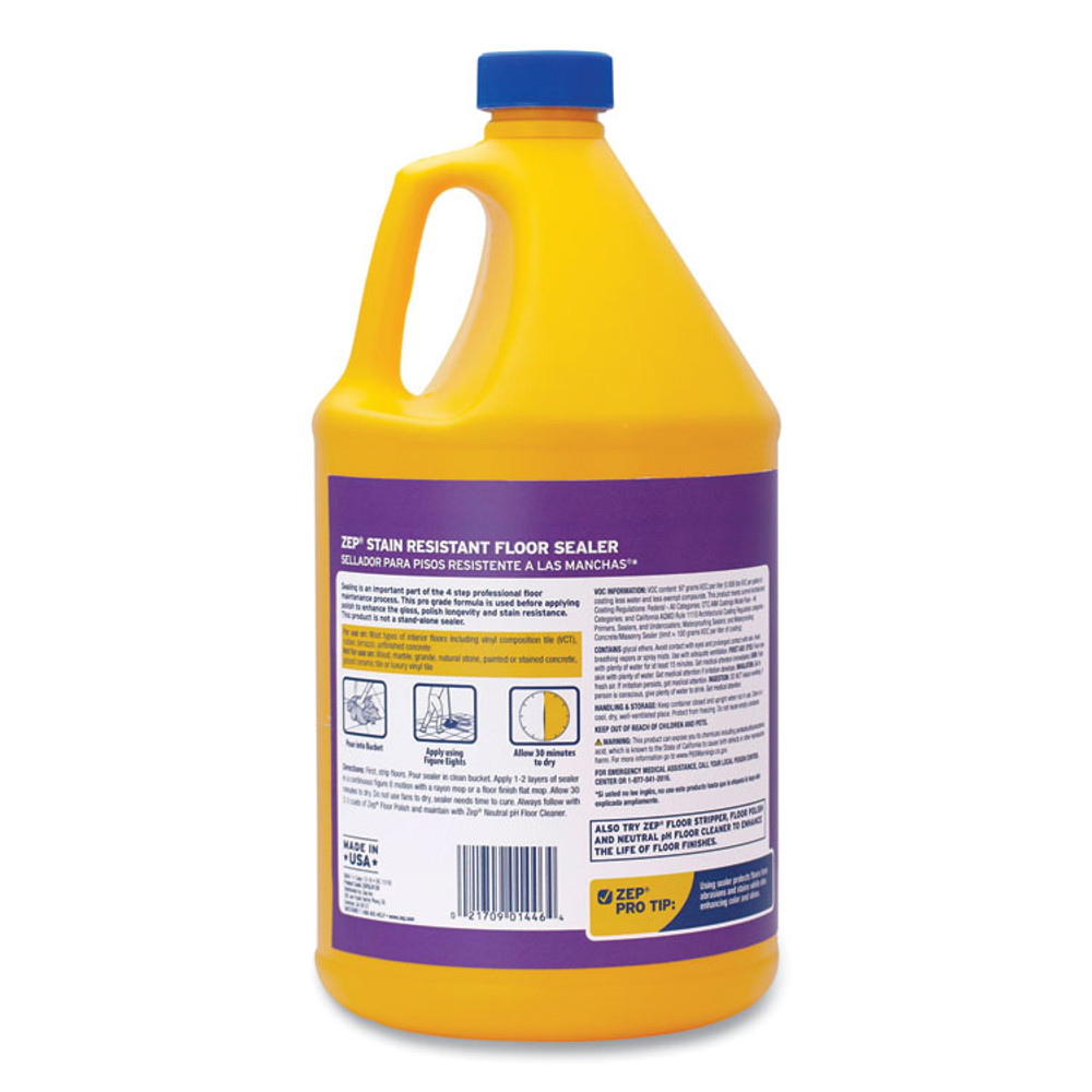 ZEP INC. Commercial® ZUFSLR128CT Stain Resistant Floor Sealer, Unscented, 1 gal, 4/Carton