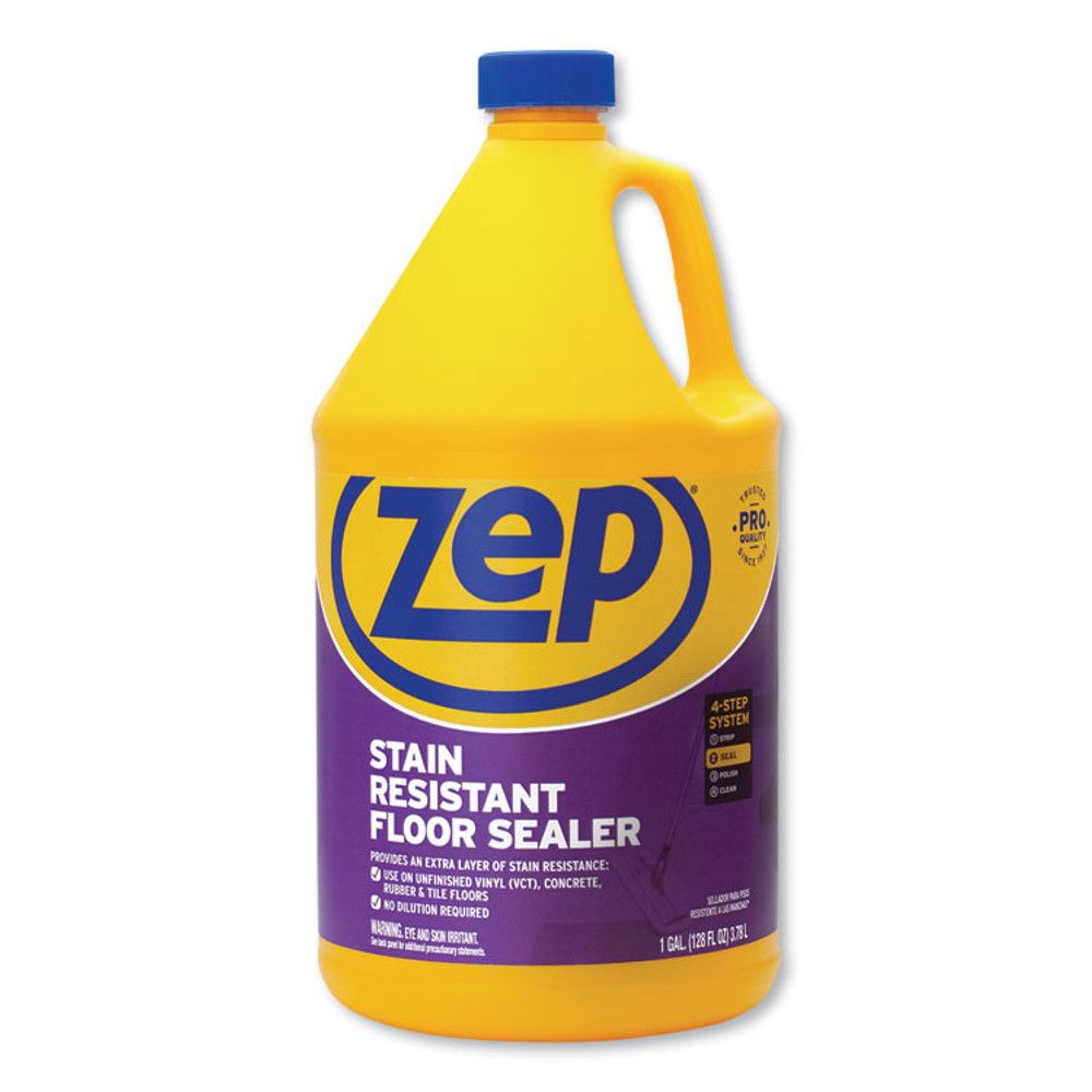 ZEP INC. Commercial® ZUFSLR128CT Stain Resistant Floor Sealer, Unscented, 1 gal, 4/Carton
