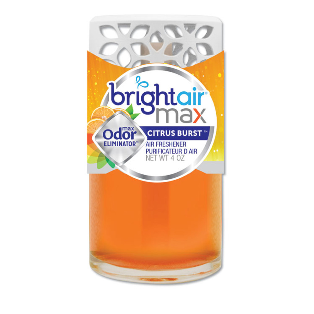 BRIGHT AIR 900440EA Max Scented Oil Air Freshener, Citrus Burst, 4 oz