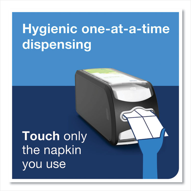 SCA TISSUE Tork® 7432000 Xpressnap Fit Napkin Dispenser, Countertop, 4.8 x 12.8 x 5.6, Black