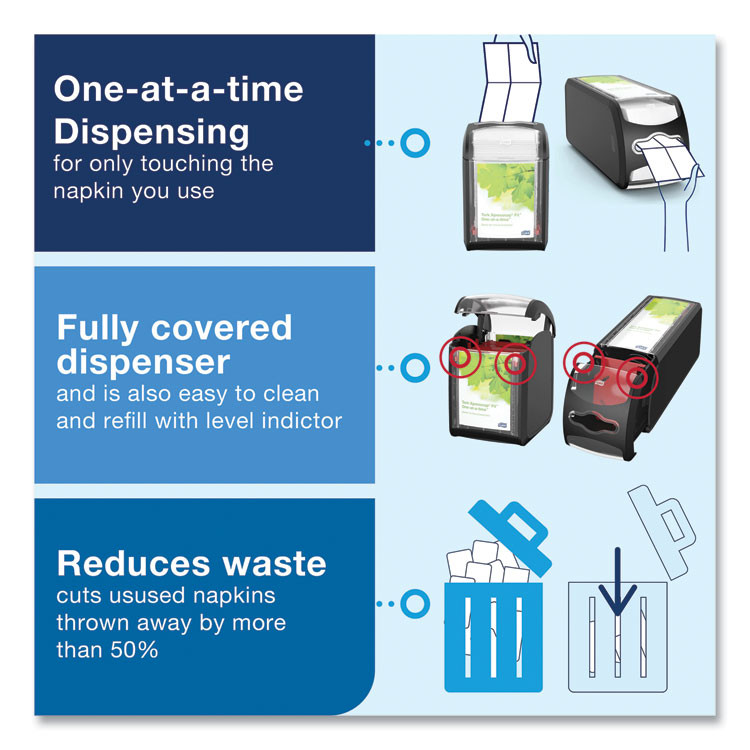 SCA TISSUE Tork® 7432000 Xpressnap Fit Napkin Dispenser, Countertop, 4.8 x 12.8 x 5.6, Black