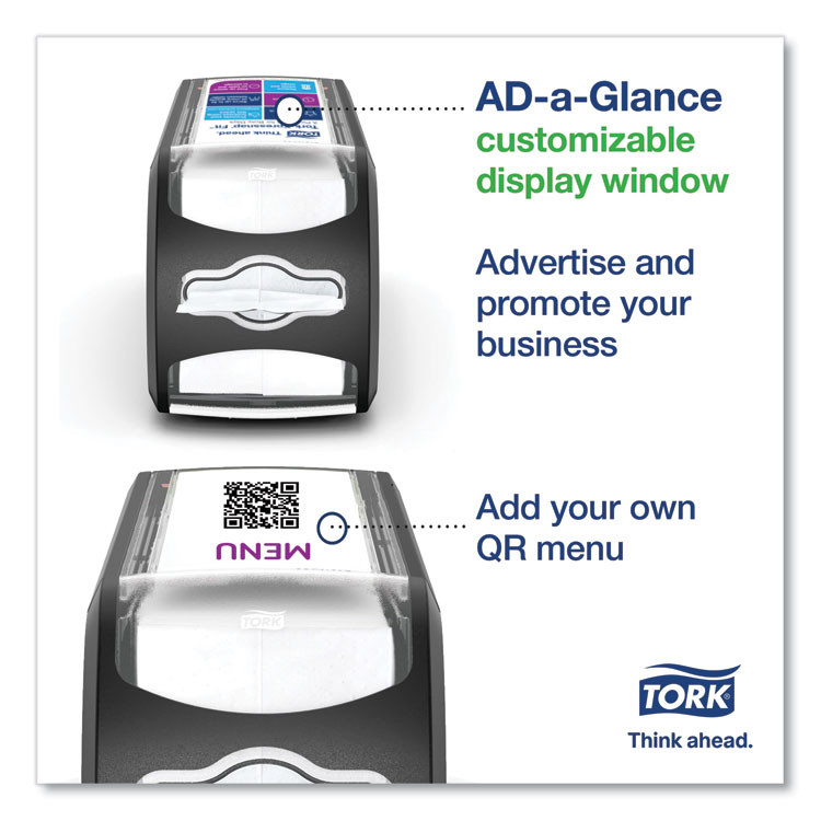 SCA TISSUE Tork® 7432000 Xpressnap Fit Napkin Dispenser, Countertop, 4.8 x 12.8 x 5.6, Black