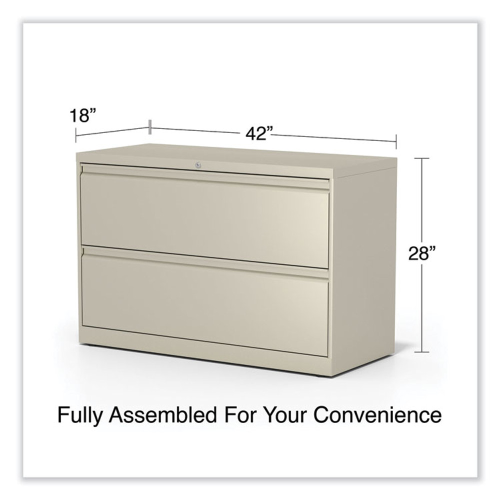 ALERA HLF4229PY Lateral File, 2 Legal/Letter-Size File Drawers, Putty, 42" x 18.63" x 28"