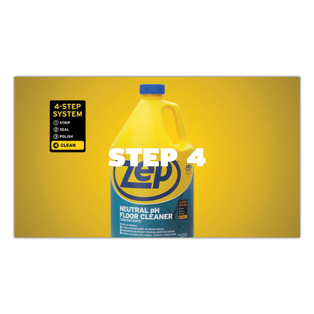 ZEP INC. Commercial® ZUNEUT128EA Neutral Floor Cleaner, Fresh Scent, 1 gal Bottle