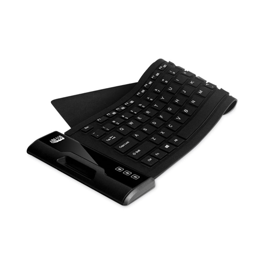 ADESSO INC AKB232UB Slimtouch 232 Antimicrobial Waterproof Flex Keyboard, 120 Keys, Black