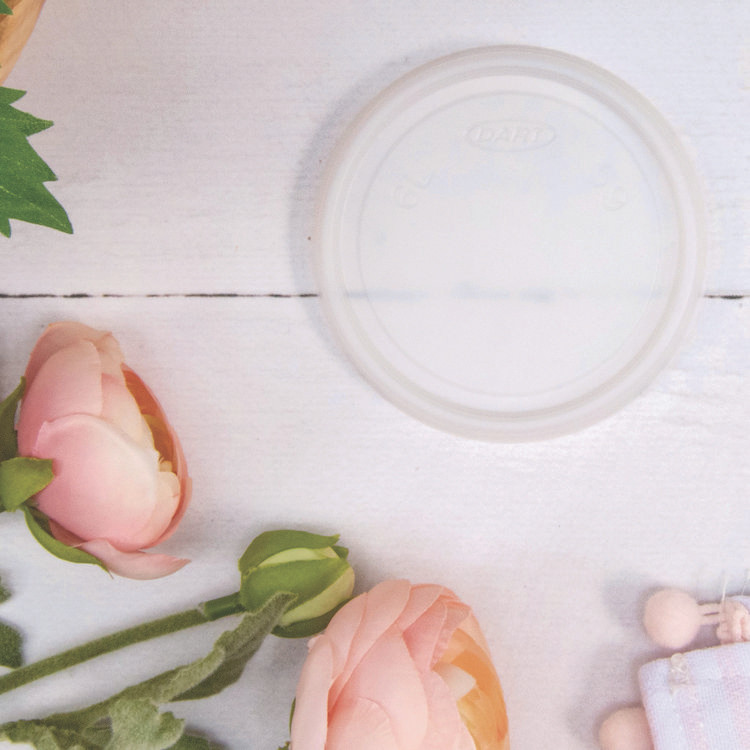 DART SOLO® 6JLNV Non-Vented Cup Lids, Fits 6 oz Hot Cups/2 oz to 4 oz Food Containers, Plastic, Translucent, 1,000/Carton