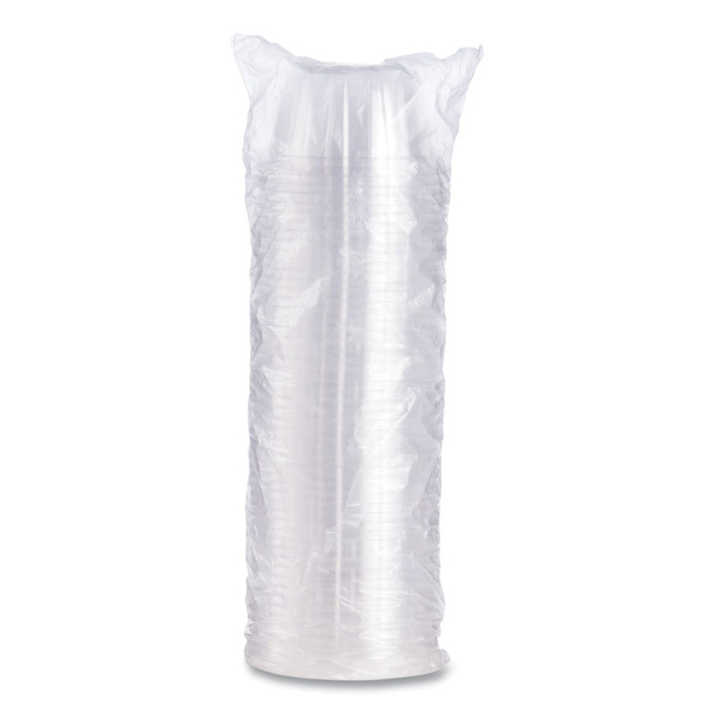 DART 12HDLC D-T Sundae/Cold Cup Lids, Fits 6 oz/8 oz/12 oz Cold Cups, Plastic, Clear, 50/Pack, 20 Packs/Carton