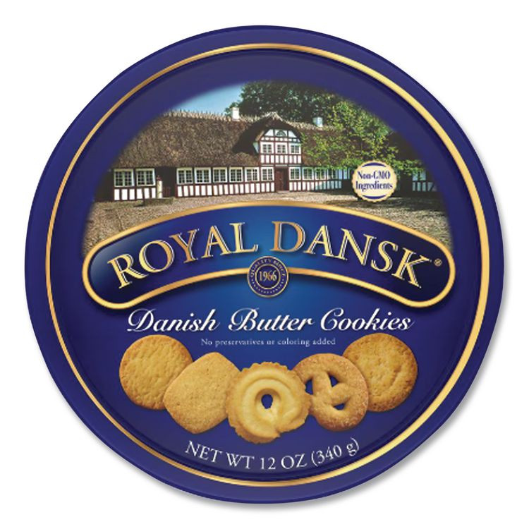 DANSK COOKIE INDUSTRI A/S Royal 53005 Cookies, Danish Butter, 12 oz Tin