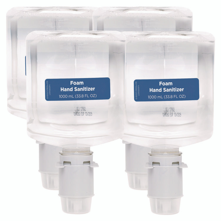 GEORGIA PACIFIC Professional 43335 Pacific Blue Ultra Foam Hand Sanitizer Refill For Manual Dispensers, 1,000 mL, Fragrance-Free, 4/Carton