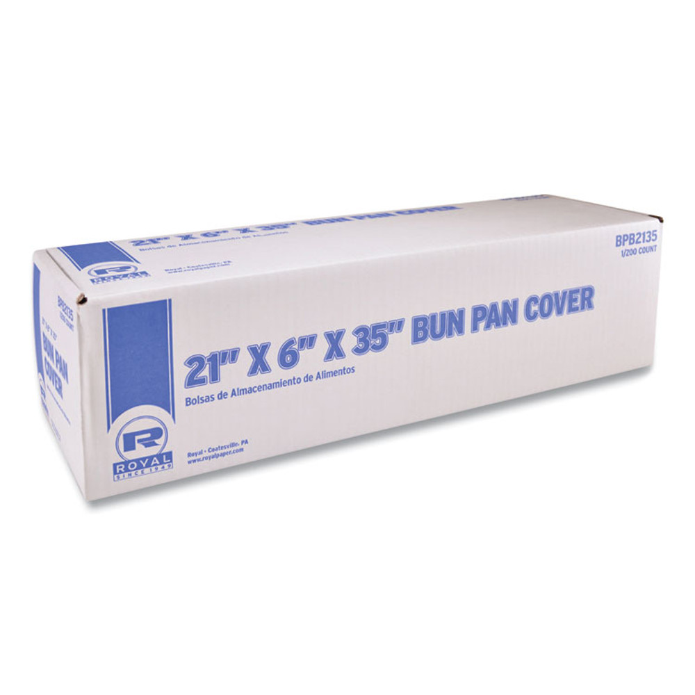 AMERCAREROYAL BPB2135 Bun Pan Bag for Full-Size Pans, 21" x 6" x 35", Clear, 200/Carton