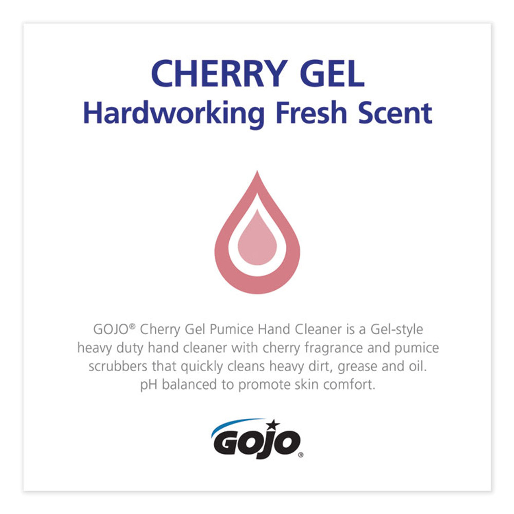 GO-JO INDUSTRIES GOJO® 2358-02EA Cherry Gel Pumice Hand Cleaner, Cherry Scent, 1 gal