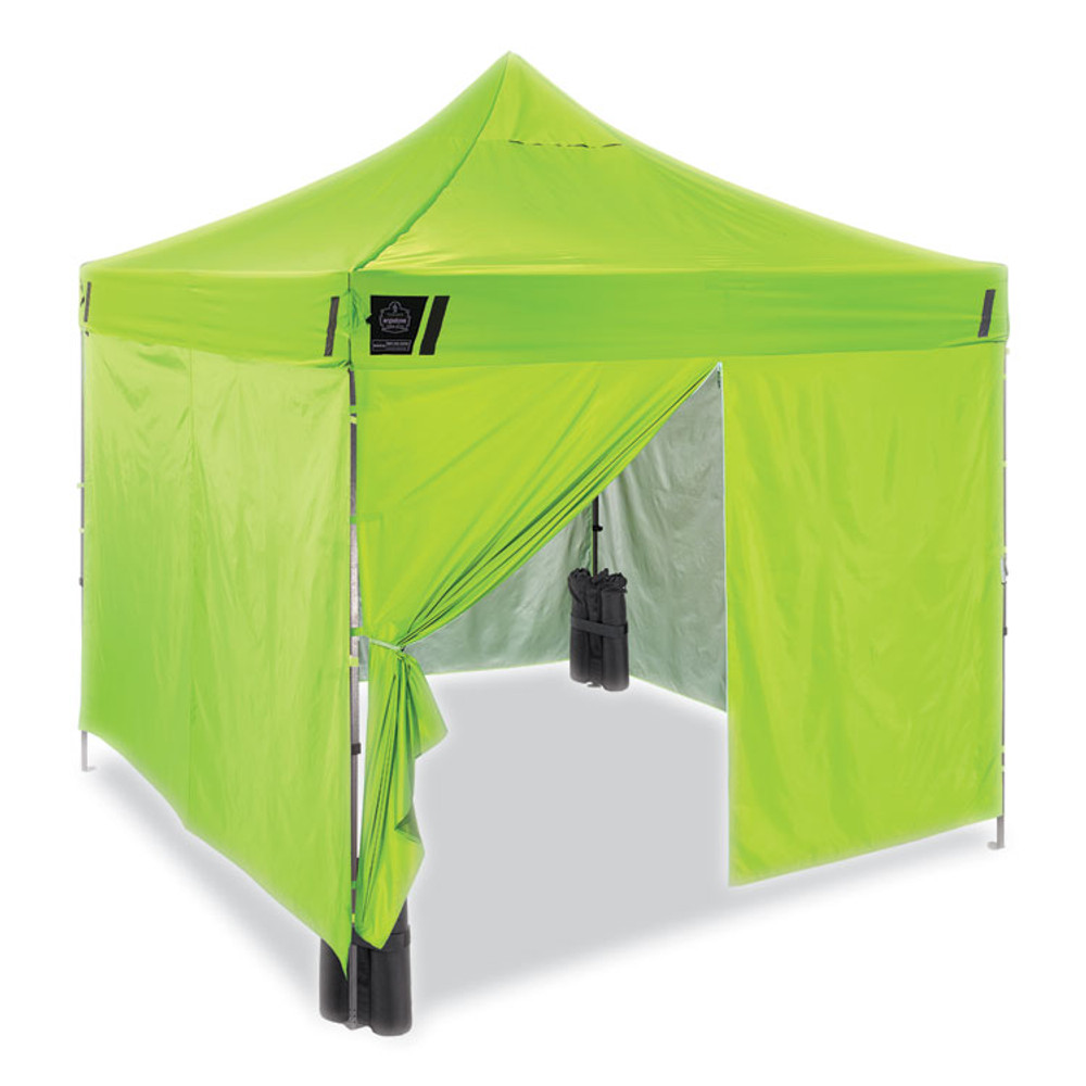 TENACIOUS HOLDINGS, INC. ergodyne® 12976 Shax 6053 Enclosed Pop-Up Tent Kit, Single Skin, 10 ft x 10 ft, Polyester/Steel, Lime