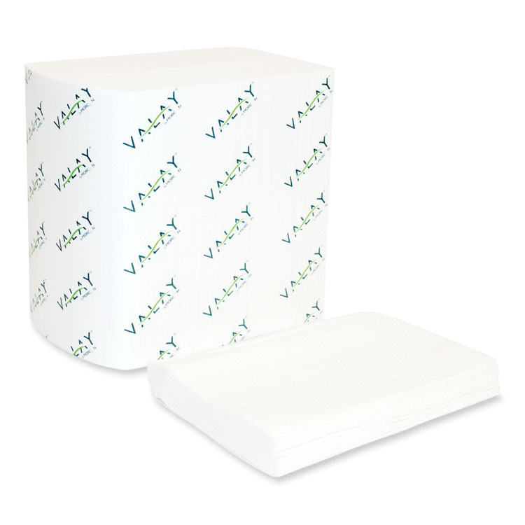 MORCON Tissue 4545VN Valay Interfolded Napkins, 1-Ply, White, 6.5 x 8.25, 6,000/Carton