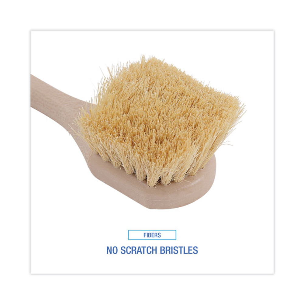 BOARDWALK 4208 Utility Brush, Cream Tampico Bristles, 5.5" Brush, 3" Tan Plastic Handle