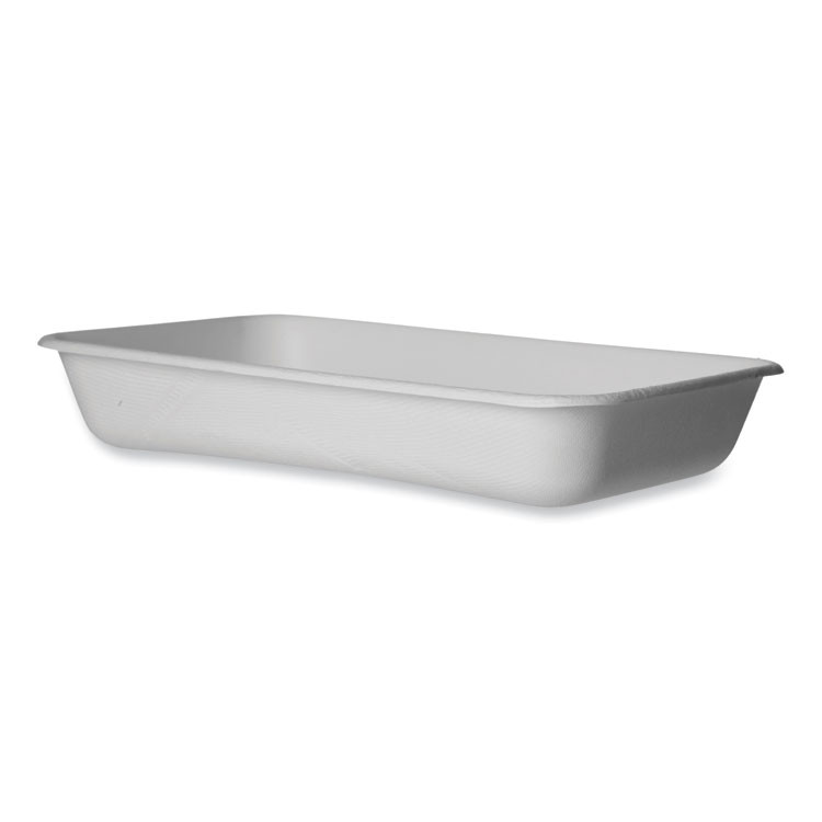 ECO-PRODUCTS,INC. EPSCRC107 WorldView Renewable Molded Fiber Containers, 10.47 x 10.47 x 1.76, White, 200/Carton