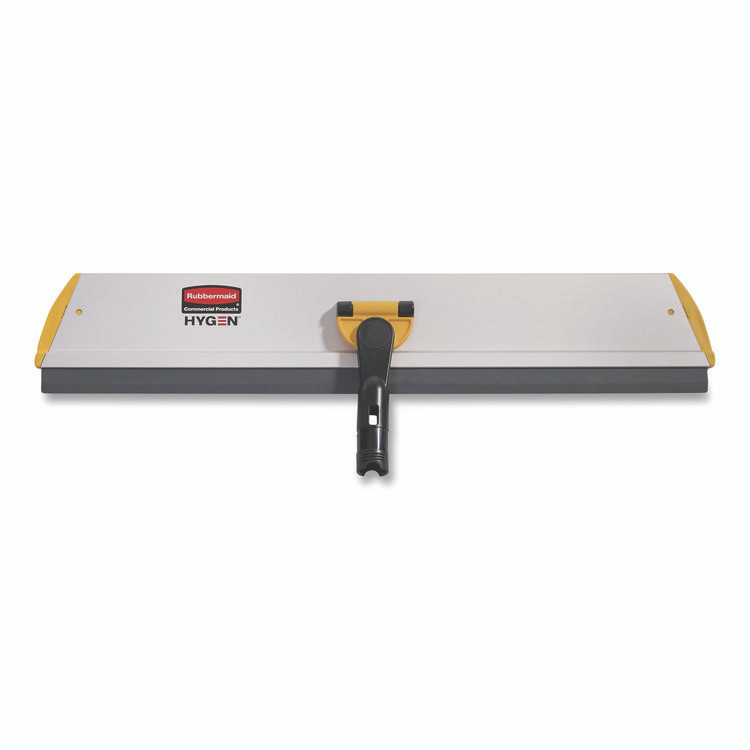 RUBBERMAID COMMERCIAL PROD. HYGEN™ Q570 HYGEN Quick Connect S-S Frame, Squeegee, 24w x 4 1/2d, Aluminum, Yellow