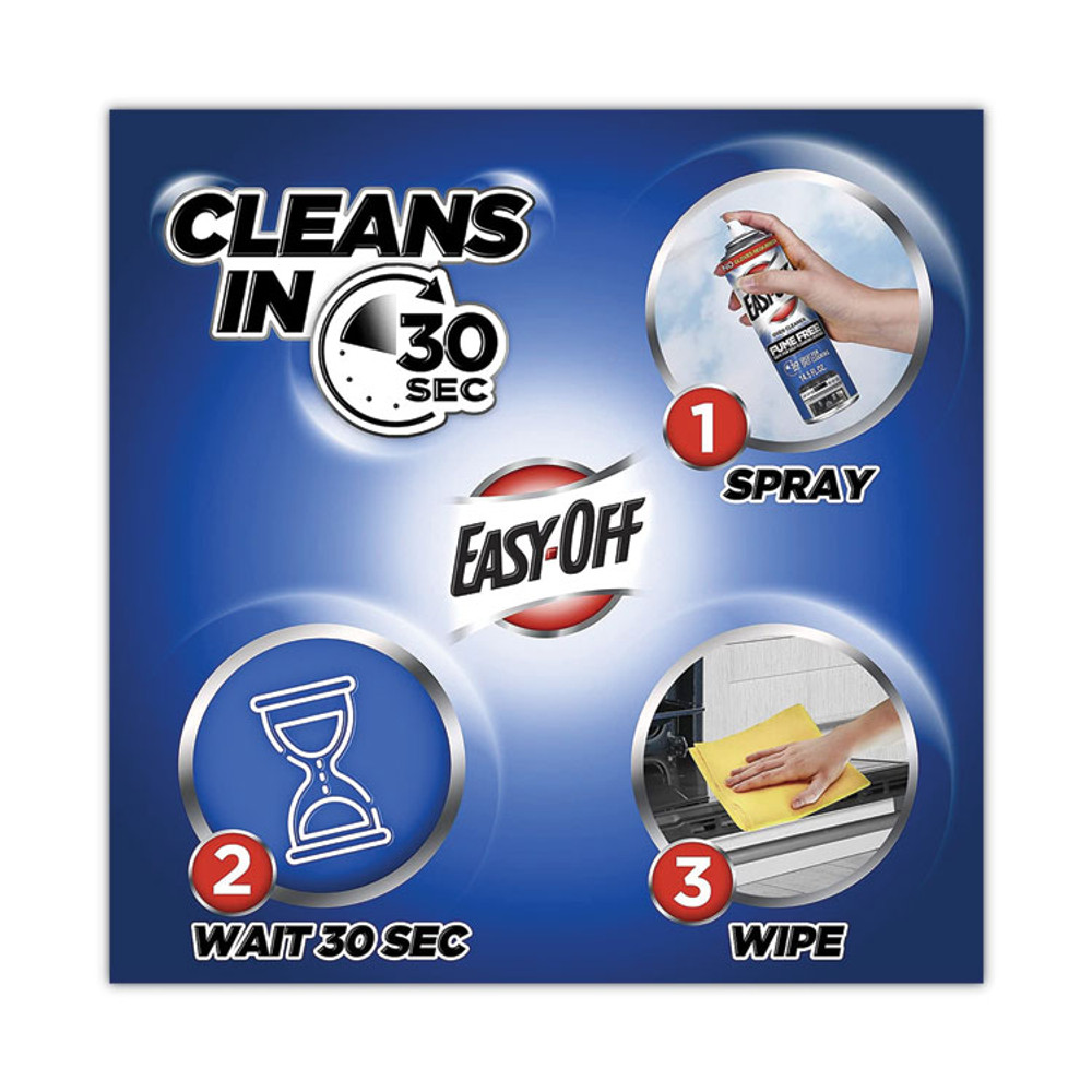 RECKITT BENCKISER EASY-OFF® 87977CT Fume-Free Oven Cleaner, Lemon Scent 14.5 oz Aerosol Spray, 12/Carton