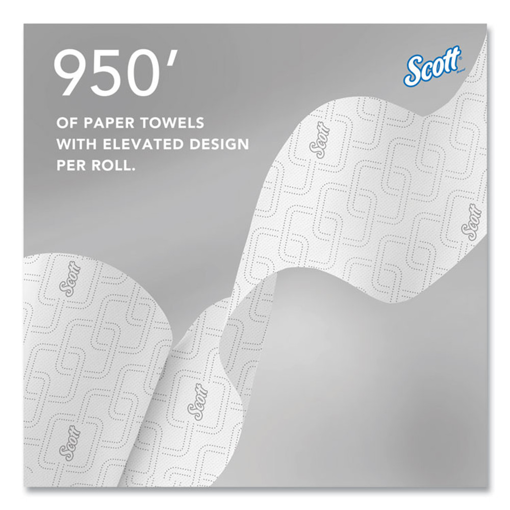KIMBERLY-CLARK PROFESSIONAL Scott® 02001 Essential High Capacity Hard Roll Towel, 1-Ply, 8" x 950 ft, White, 6 Rolls/Carton