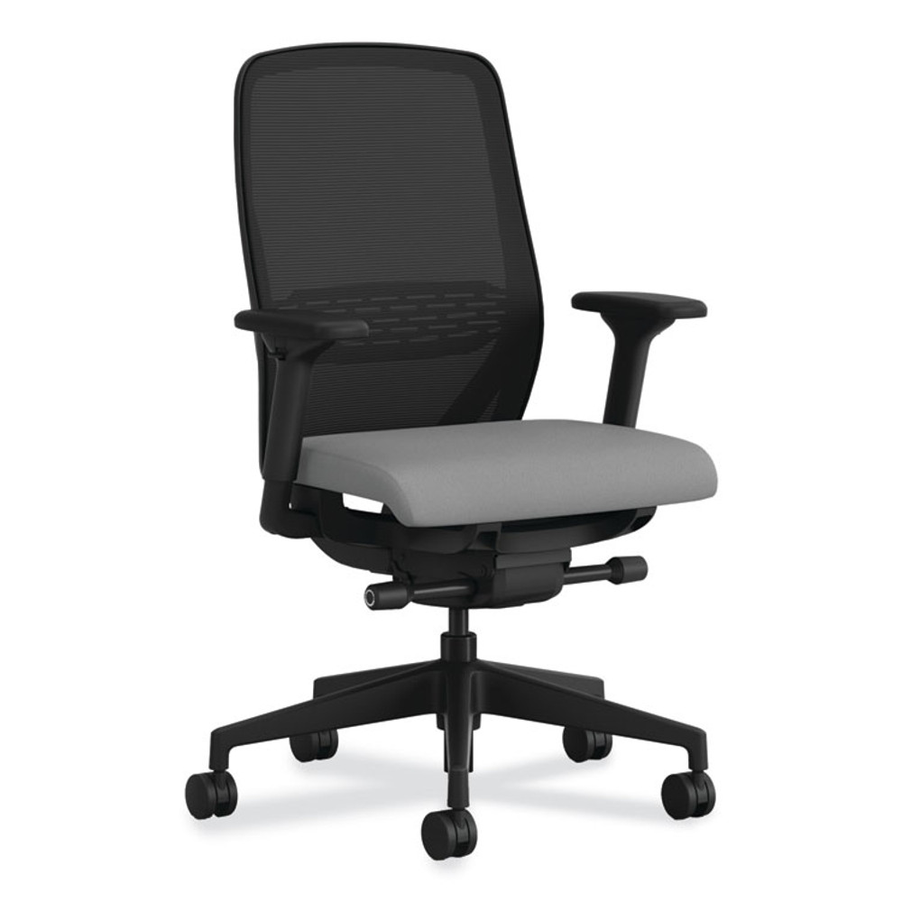 HON COMPANY NR12SAMC22BT Nucleus Series Recharge Task Chair, 16.63 to 21.13 Seat Height, Frost Seat, Black Back, Black Base