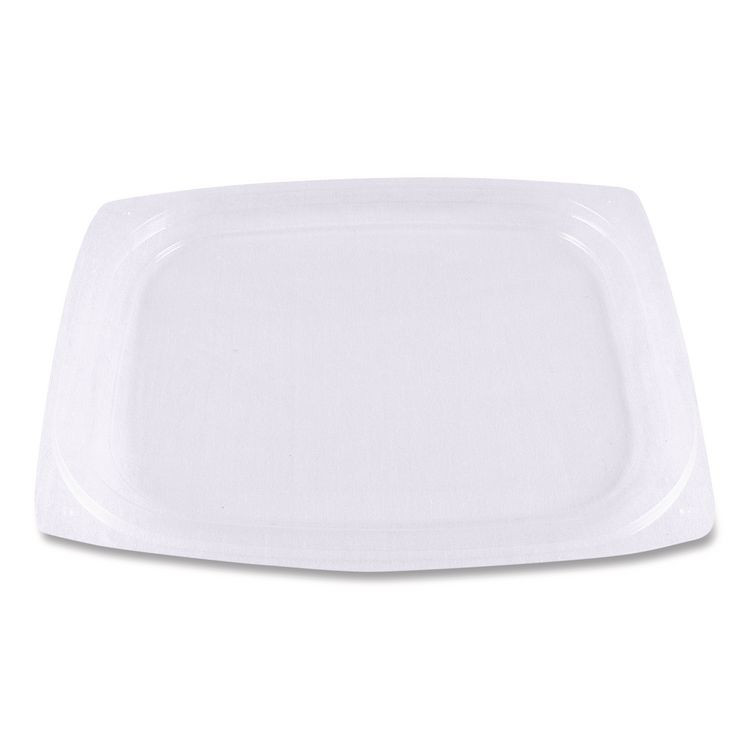 WORLD CENTRIC RDLCS8 PLA Rectangular Deli Container Lids, 4.8 x 5.9 x 0.3, Clear, Plastic, 900/Carton