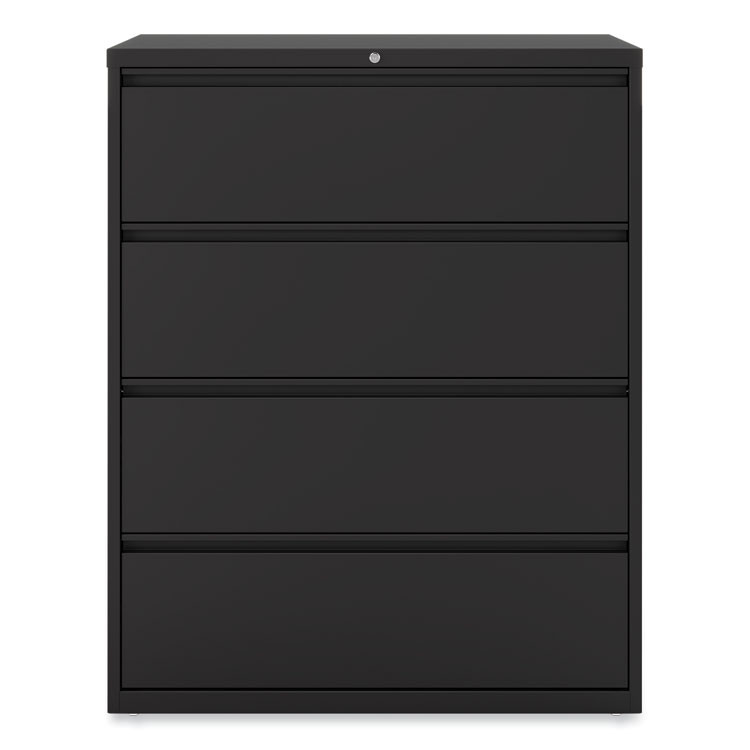 ALERA HLF4254BL Lateral File, 4 Legal/Letter-Size File Drawers, Black, 42" x 18.63" x 52.5"