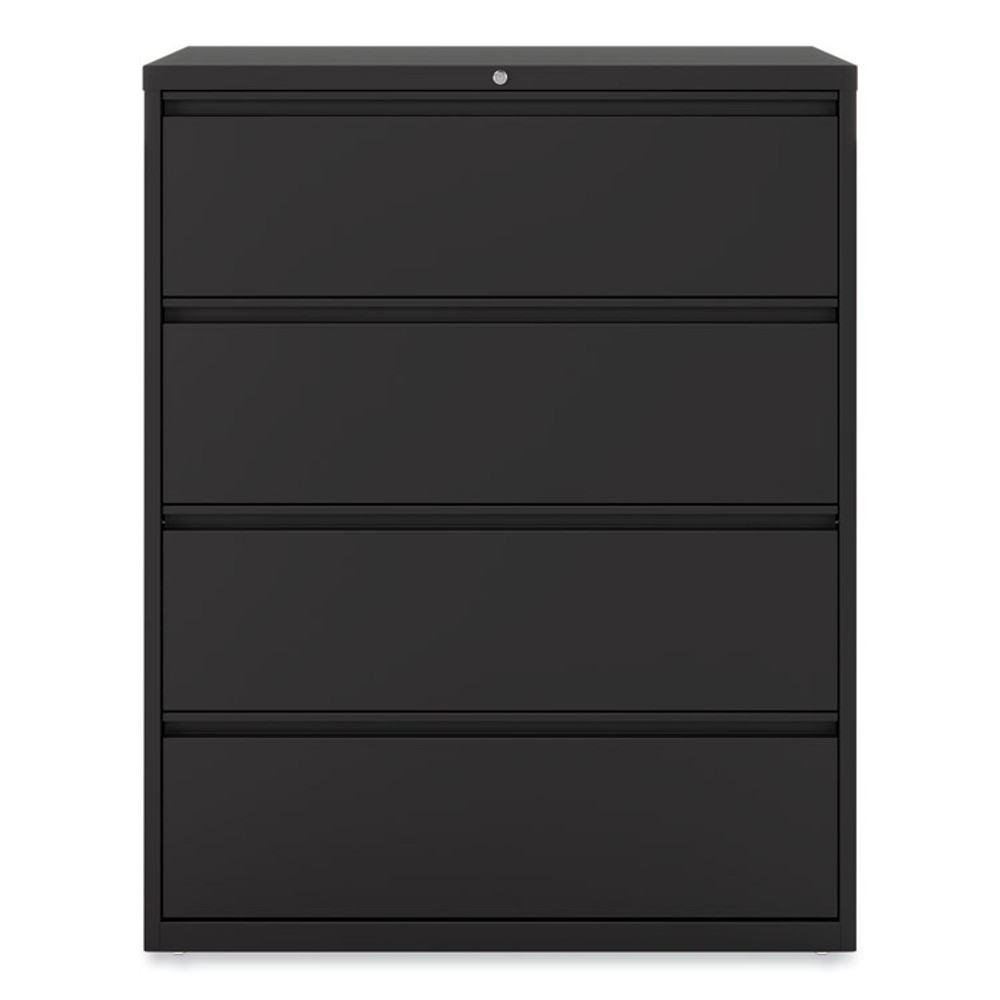 ALERA HLF4254BL Lateral File, 4 Legal/Letter-Size File Drawers, Black, 42" x 18.63" x 52.5"