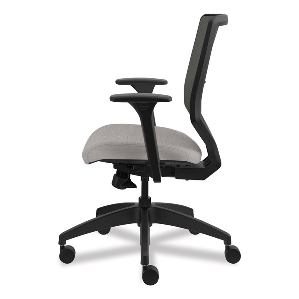 HON COMPANY SVM1ALICC19T Solve Series Mesh Back Task Chair, Supports Up to 300 lb, 18" to 23" Seat Height, Sterling Seat, Charcoal Back, Black Base