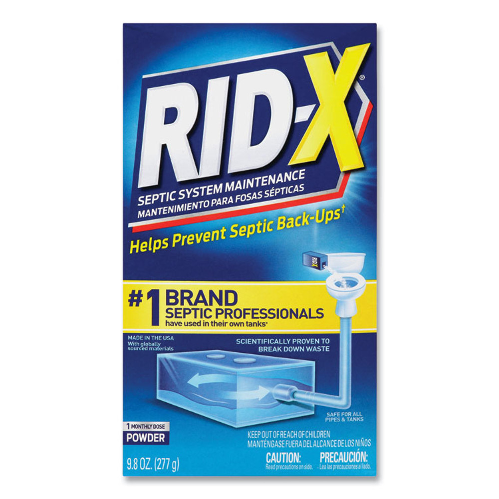 RECKITT BENCKISER RID-X® 80306 Septic System Treatment Concentrated Powder, 9.8 oz, 12/Carton