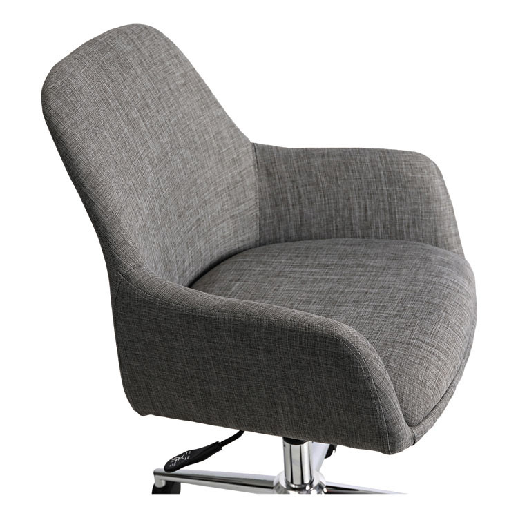 ALERA Workspace by WS4241 Mid-Century Task Chair, Supports Up to 275 lb, 18.9" to 22.24" Seat Height, Gray Seat, Gray Back