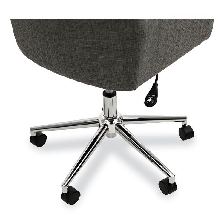 ALERA Workspace by WS4241 Mid-Century Task Chair, Supports Up to 275 lb, 18.9" to 22.24" Seat Height, Gray Seat, Gray Back