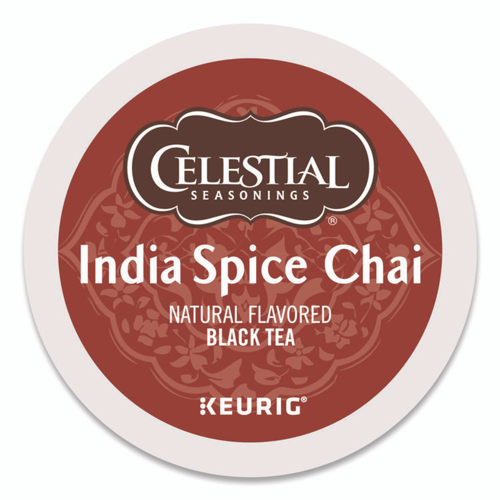 KEURIG DR PEPPER Celestial Seasonings® 14738 India Spice Chai Tea K-Cups, 24/Box