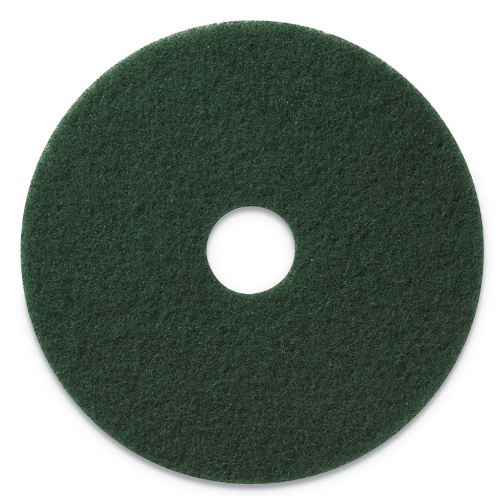 AMERICO MANUFACTURING CO 400317 Scrubbing Pads, 17" Diameter, Green, 5/Carton