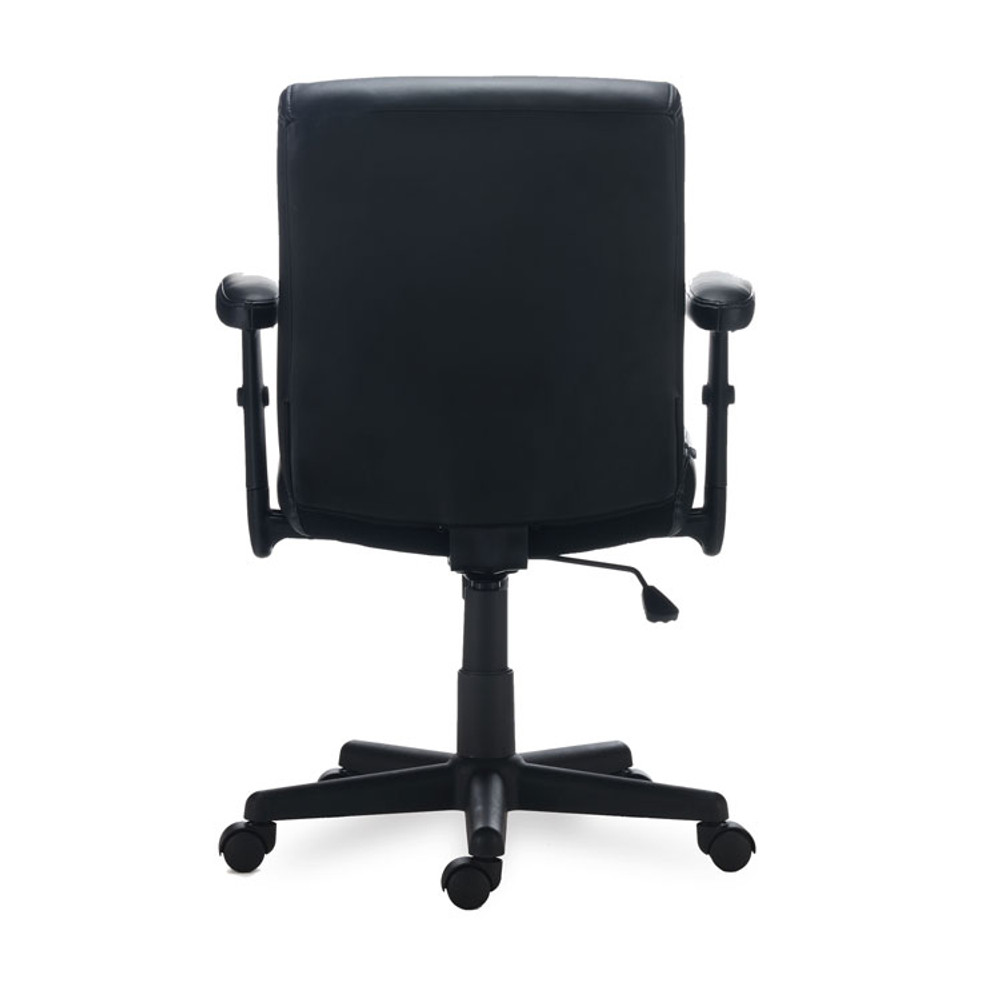 ALERA HH42B19 Alera Harthope Leather Task Chair, Supports Up to 275 lb, Black Seat/Back, Black Base