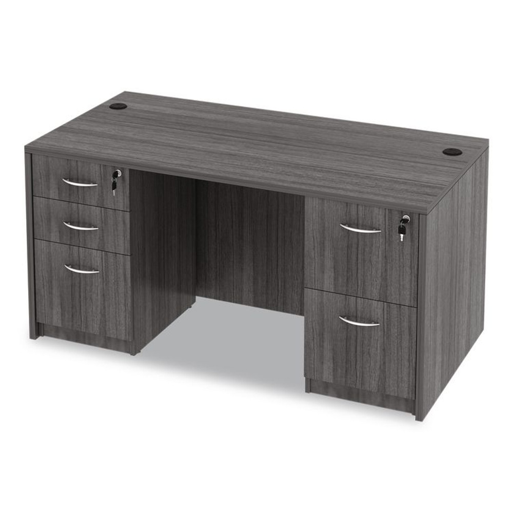 ALERA VA216030GY Alera Valencia Series Straight Front Desk Shell, 59.13" x 29.5" x 29.63", Gray