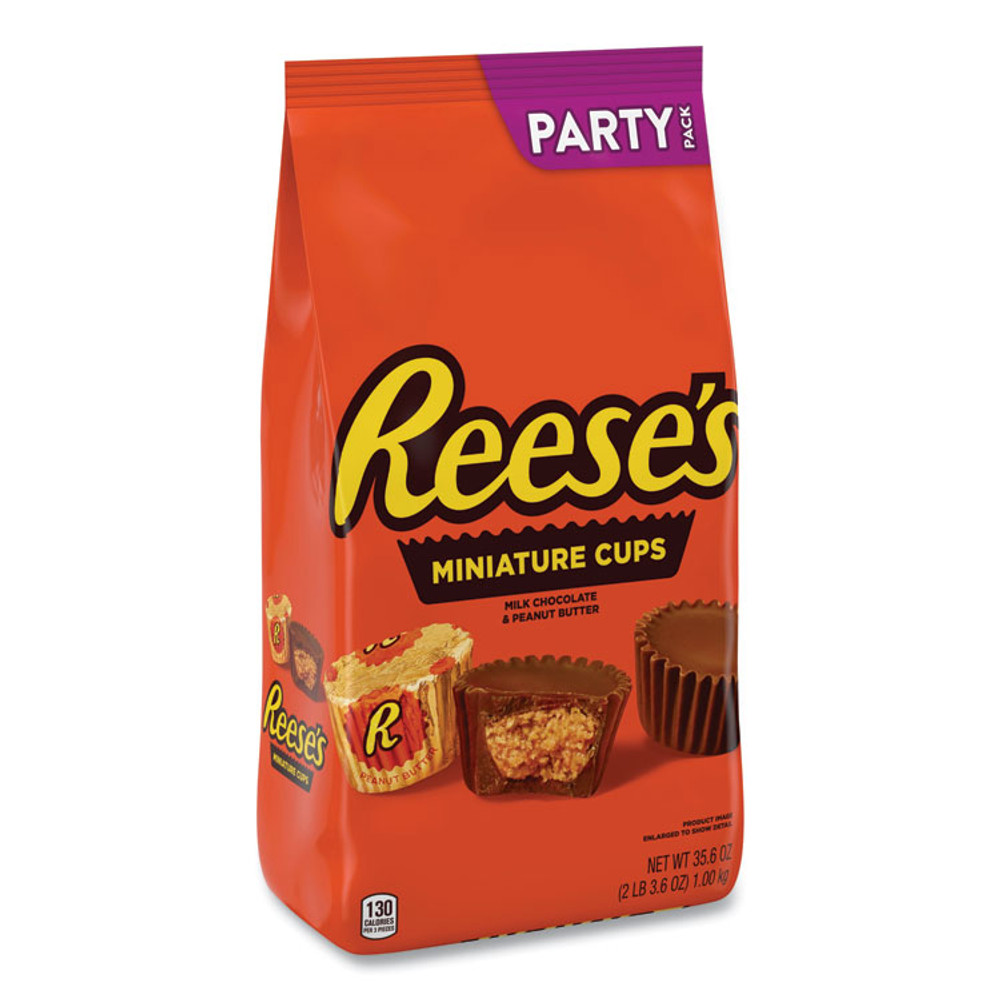 THE HERSHEY COMPANY Reese's® 24600412 Peanut Butter Cups Miniatures Party Pack, Milk Chocolate, 35.6 oz Bag