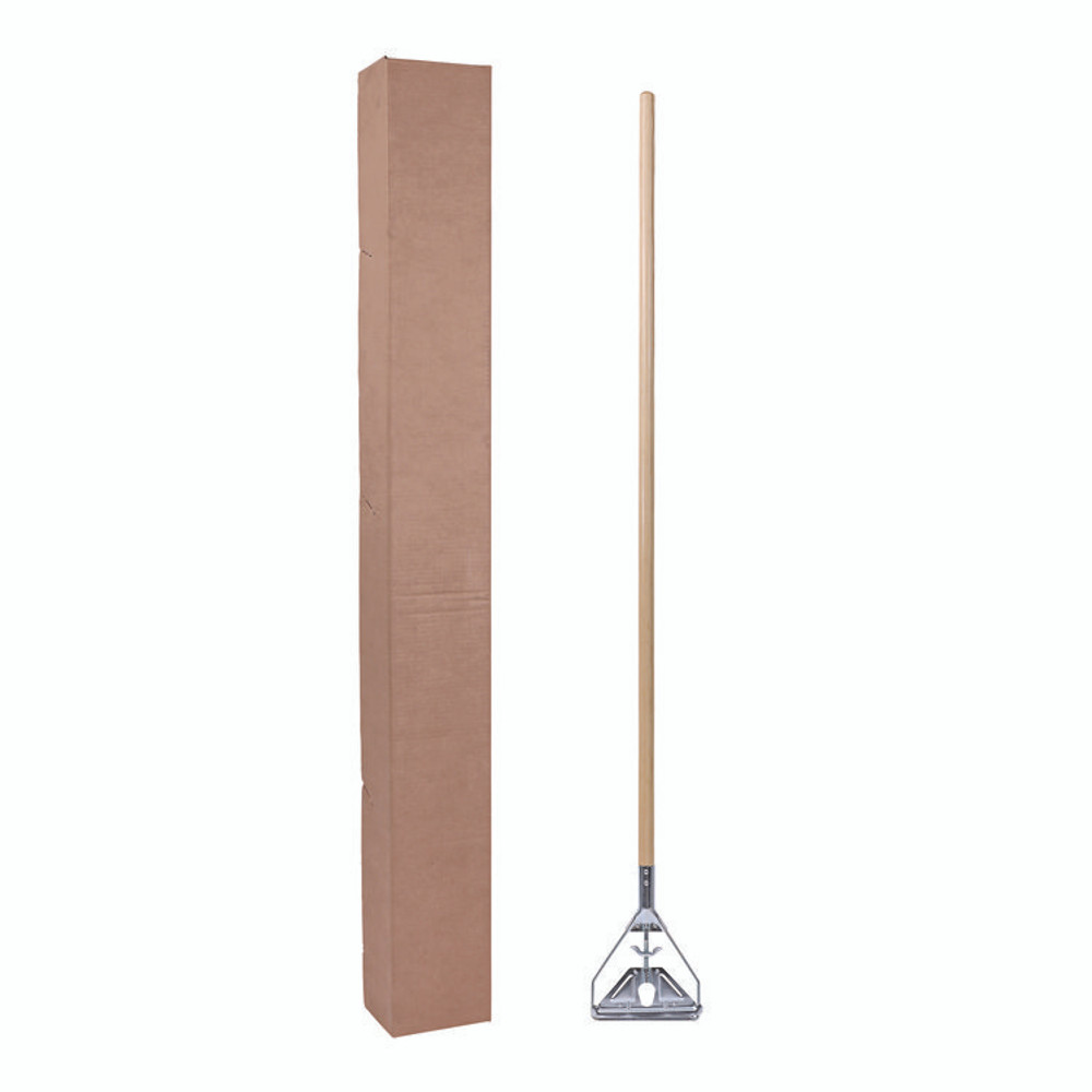 BOARDWALK 605 Quick Change Metal Head Mop Handle for No. 20 and Up Heads, 62" Wood Handle