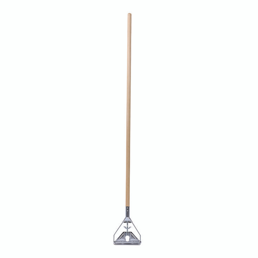 BOARDWALK 605 Quick Change Metal Head Mop Handle for No. 20 and Up Heads, 62" Wood Handle