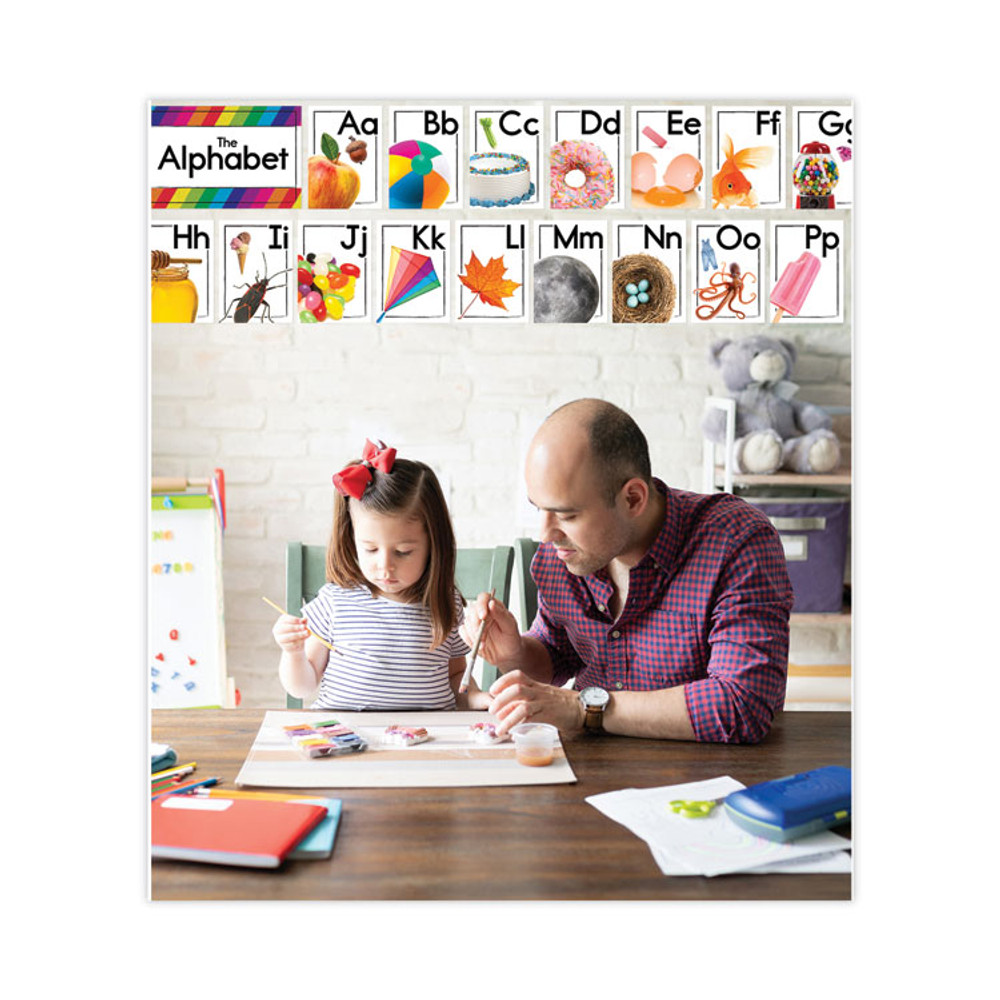 CARSON-DELLOSA EDUCATION 110517 Curriculum Bulletin Board Sets, 27-Piece Set, Alphabet, 16" x 10.5", Multicolor