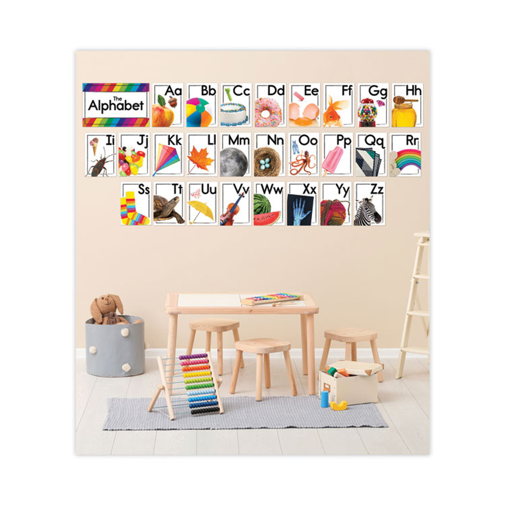 CARSON-DELLOSA EDUCATION 110517 Curriculum Bulletin Board Sets, 27-Piece Set, Alphabet, 16" x 10.5", Multicolor