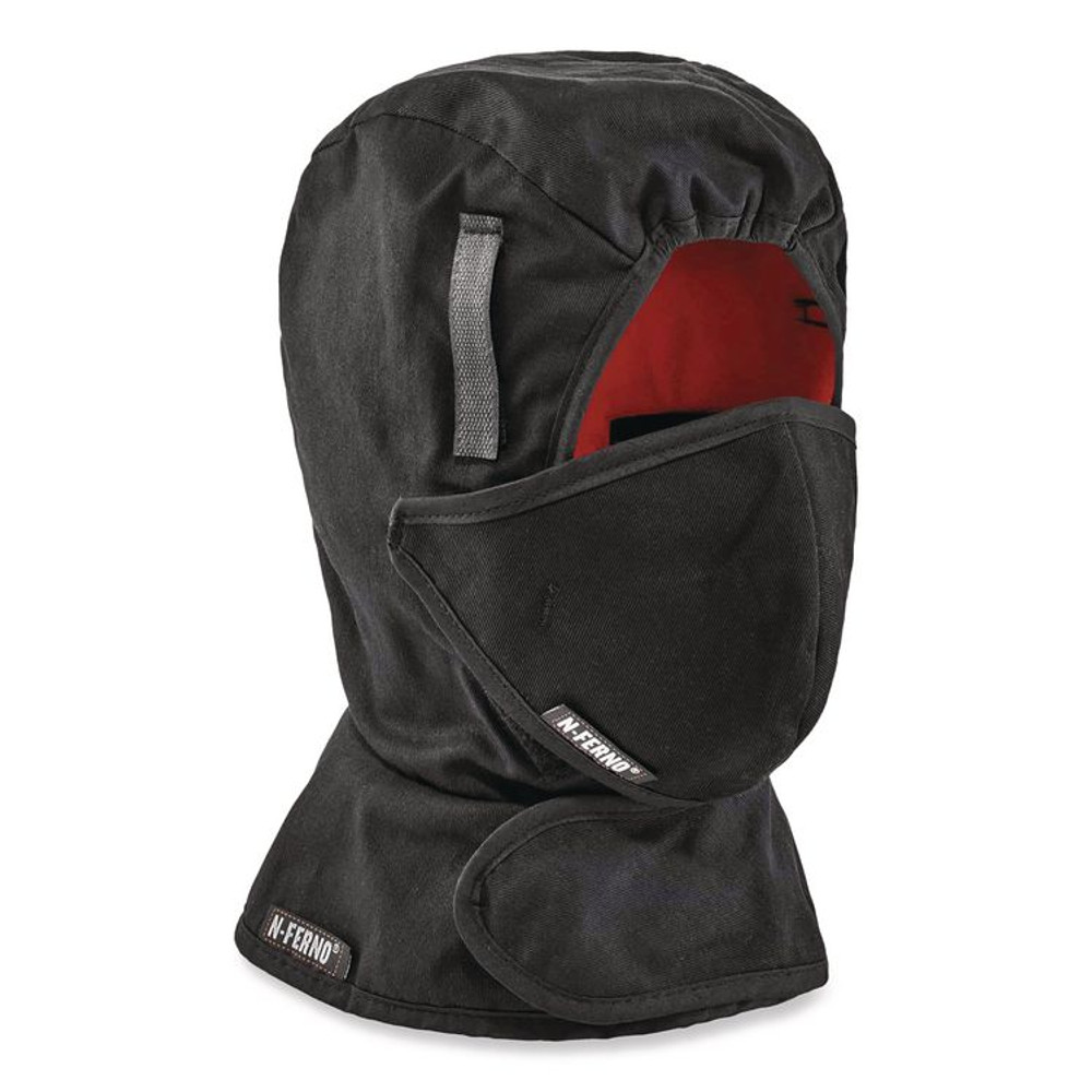 TENACIOUS HOLDINGS, INC. ergodyne® 16871 N-Ferno 6871 2-Layer Winter Liner + Mouthpiece Kit, Fleece/Cotton, One Size Fits Most, Black
