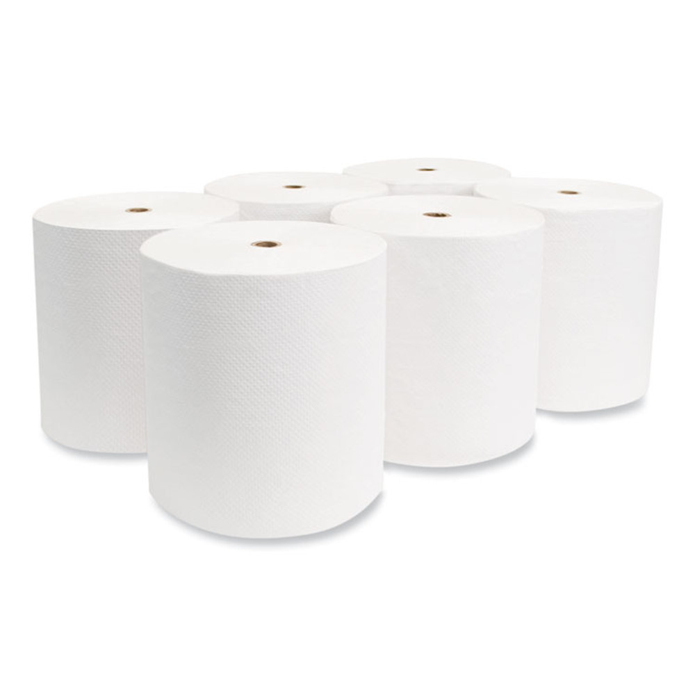 MORCON Tissue VW888 Valay Proprietary Roll Towels, 1-Ply, 8" x 800 ft, White, 6 Rolls/Carton
