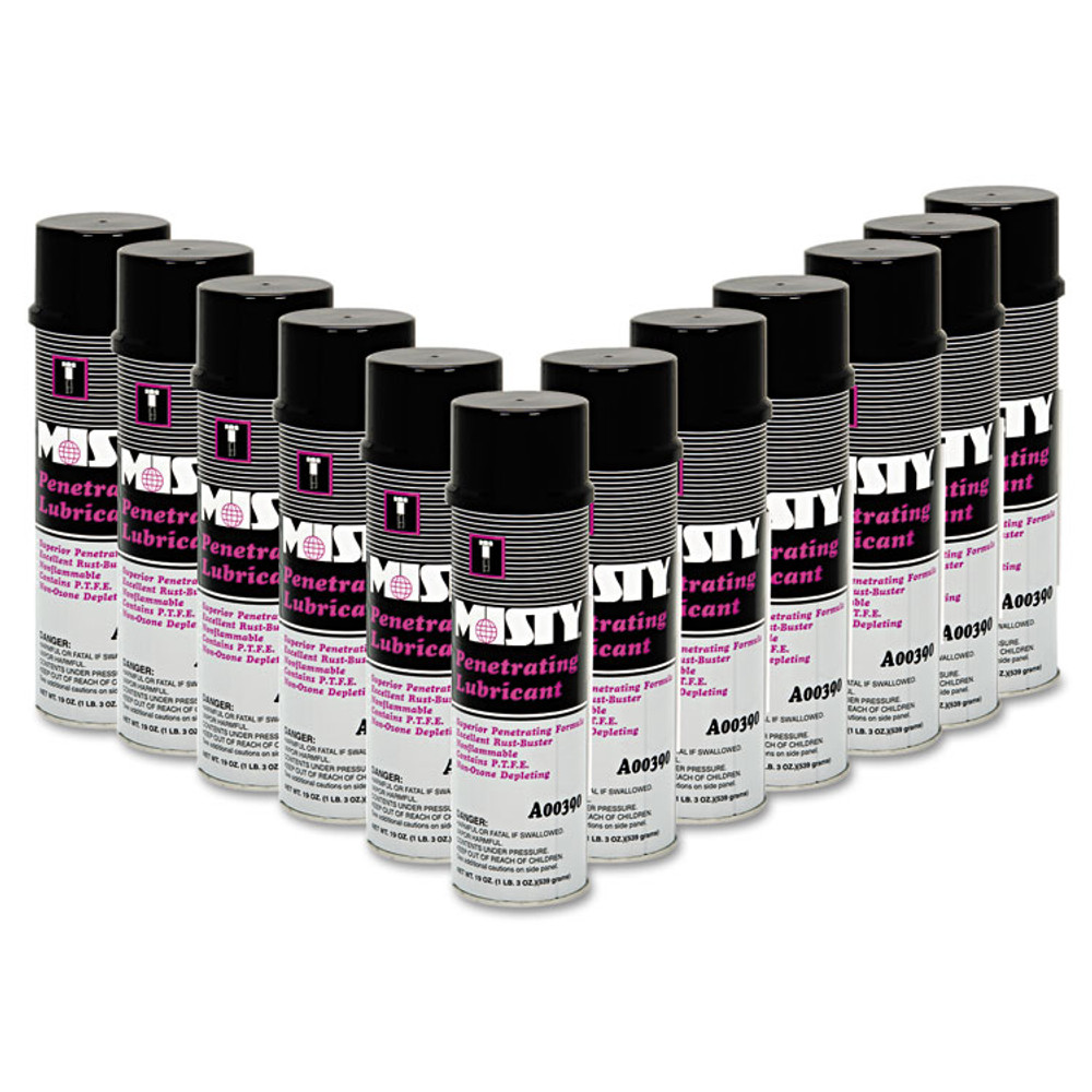 ZEP INC. Misty® 1002456 Penetrating Lubricant Spray, 19 oz Aerosol Can, 12/Carton