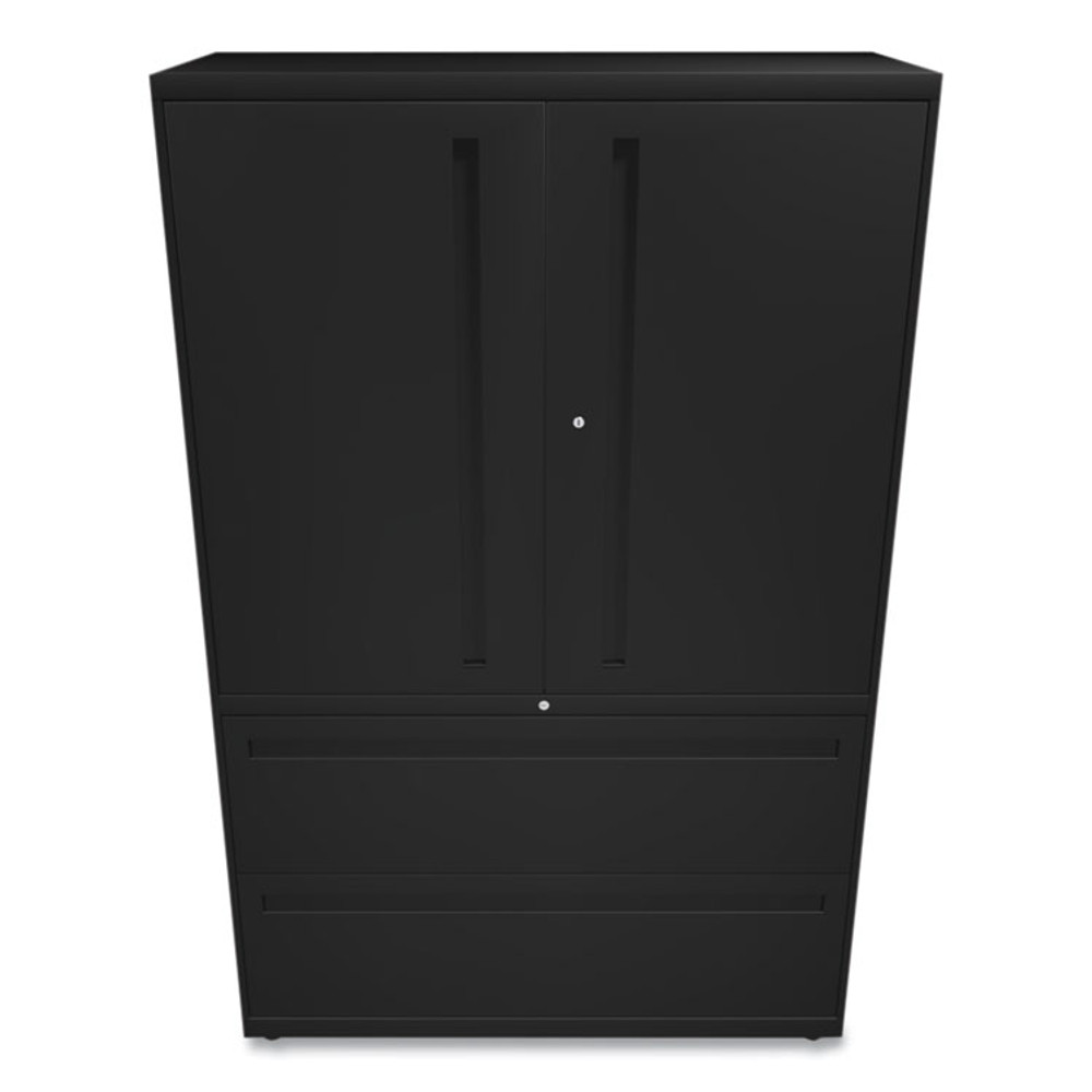 HON COMPANY 795LSP Brigade 700 Series Lateral File, Three-Shelf Enclosed Storage, 2 Legal/Letter-Size File Drawers, Black, 42" x 18" x 64.25"