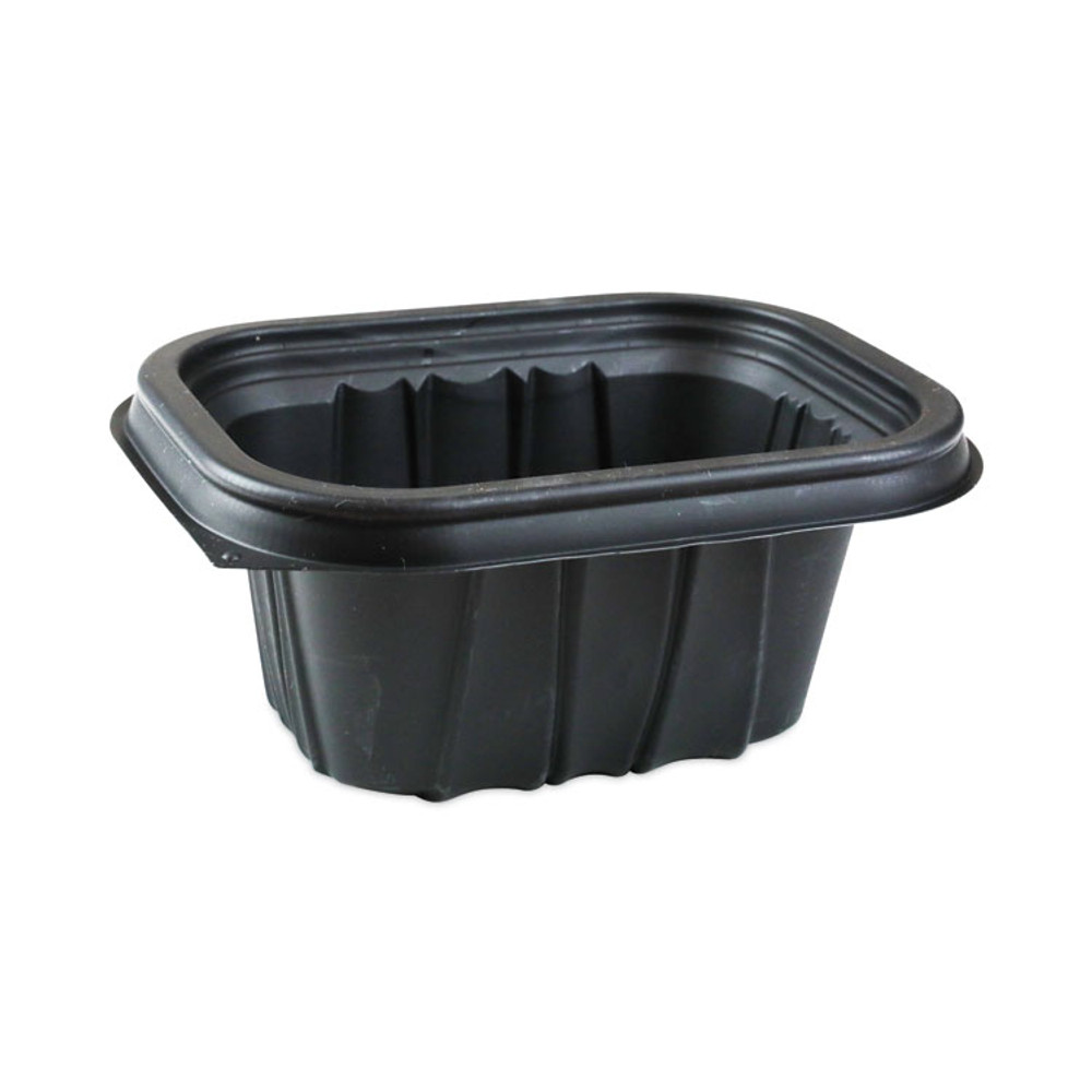 PACTIV EVERGREEN CORPORATION YCNB6X412000 EarthChoice Entree2Go Takeout Container, 12 oz, 5.65 x 4.25 x 2.57, Black, Plastic, 600/Carton