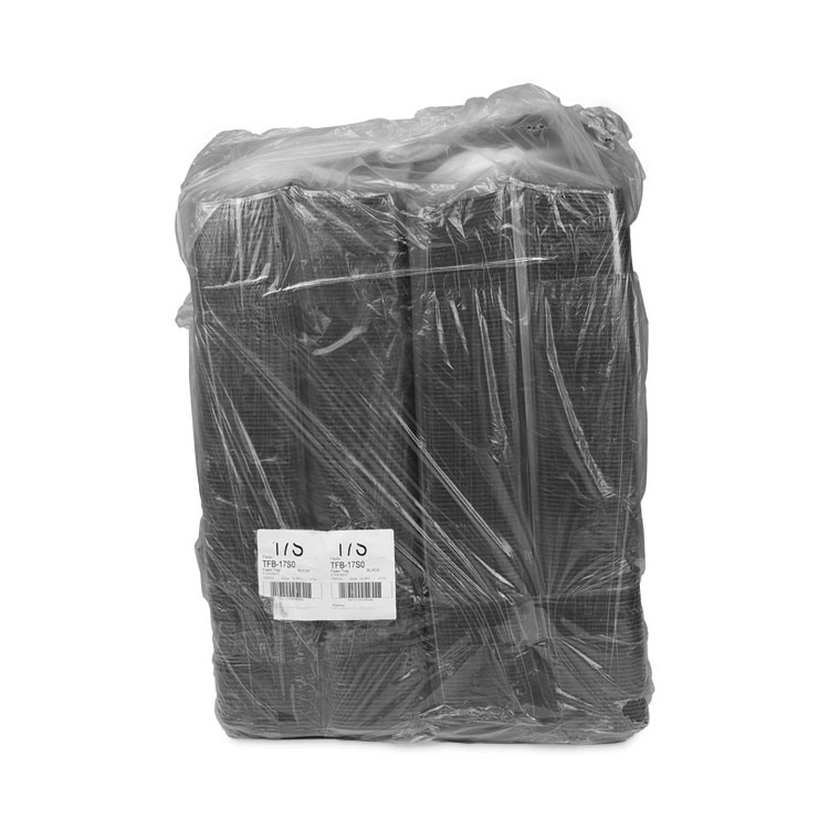 PACTIV EVERGREEN CORPORATION 0TFB17S00000 Meat Tray, #17S, 8.3 x 4.8 x 0.65, Black, Foam, 1,000/Carton