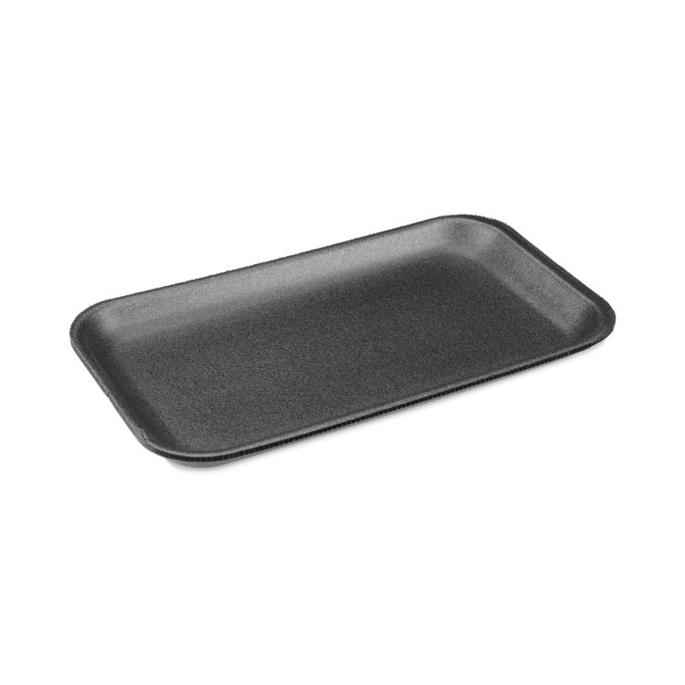 PACTIV EVERGREEN CORPORATION 0TFB17S00000 Meat Tray, #17S, 8.3 x 4.8 x 0.65, Black, Foam, 1,000/Carton