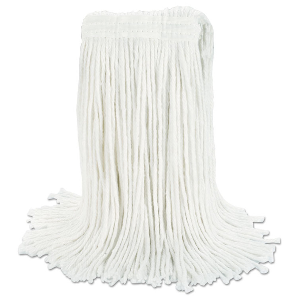 BOARDWALK 2020RCT Cut-End Wet Mop Head, Rayon, No. 20, White, 12/Carton