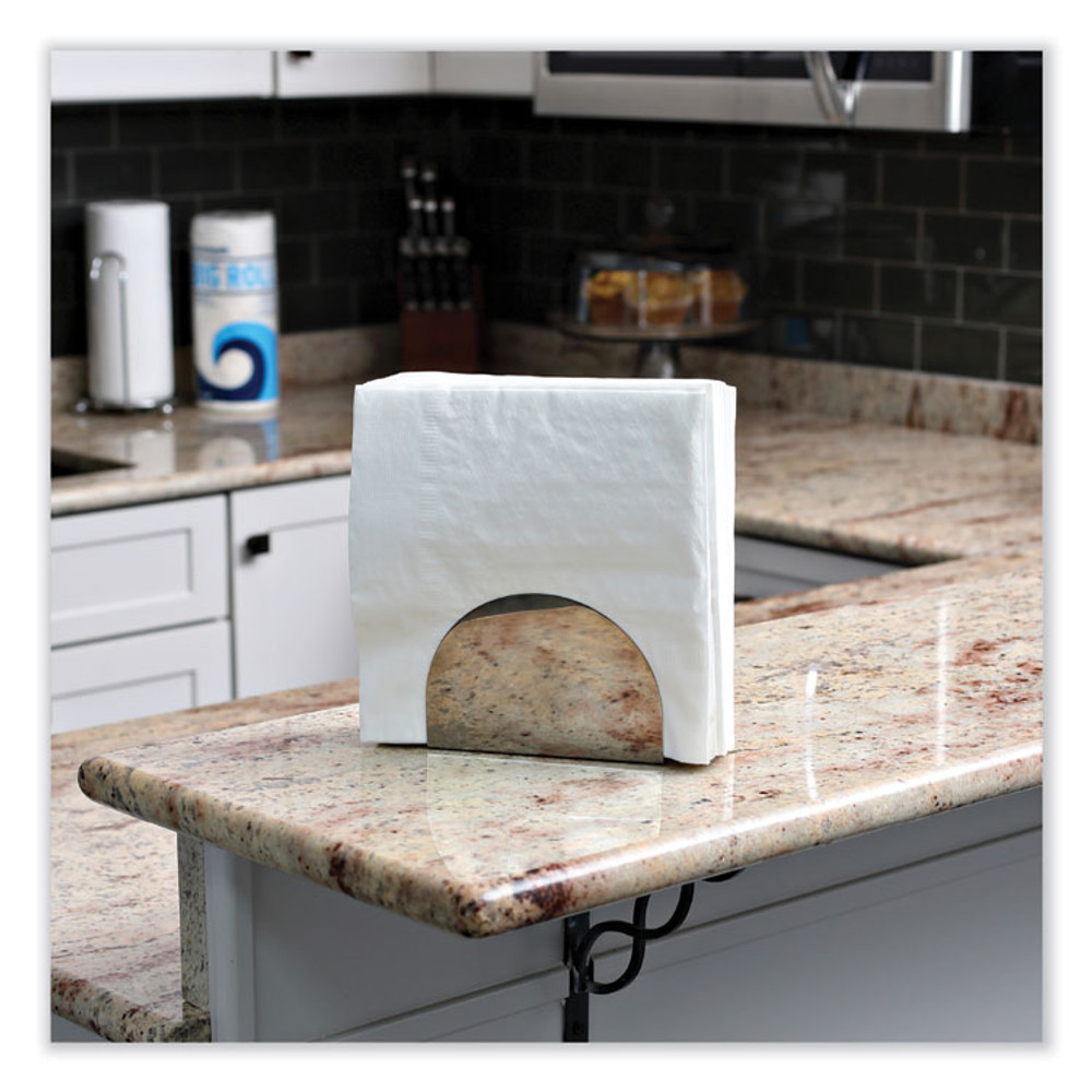 BOARDWALK 8307W Dinner Napkin, 1-Ply, 17 x 17, White, 250/Pack, 12 Packs/Carton