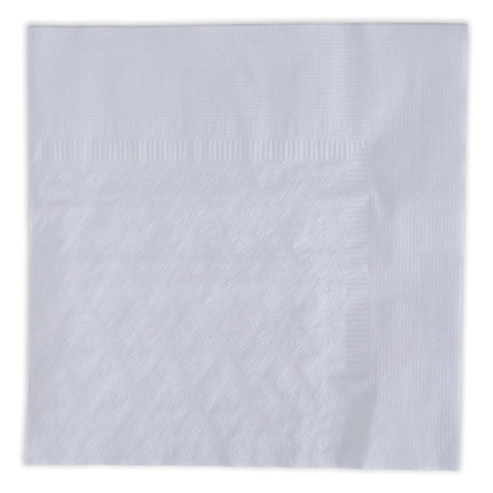 BOARDWALK 8307W Dinner Napkin, 1-Ply, 17 x 17, White, 250/Pack, 12 Packs/Carton