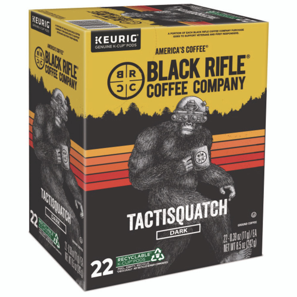 KEURIG DR PEPPER Black Rifle® Coffee Company 0490 Tactisquatch Coffee K-Cups, 22/Box